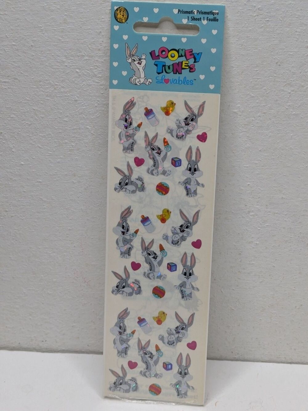 Sandylion Baby Looney Tunes Bugs Bunny Prismatic Holo Stickers New NOS 90s VTG